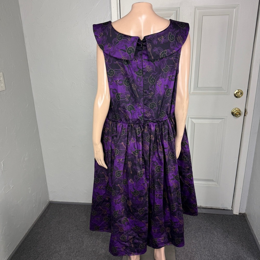 Disney Store 2024 The Little Mermaid Ursula Women's Dress 1X Plus Size Cotton R6 - Picture 4 of 8